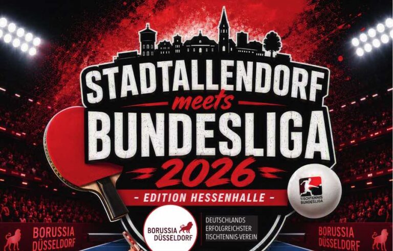 Oberer Teil des Veranstaltungsplakats Stadtallendorf meets Bundesliga 2026